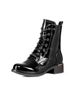 Botin Casual Mujer Charol Clasico Moda Weide HX506