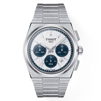 Reloj Tissot PRX 42mm Chrono Acero Blanco