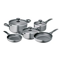 Batería de cocina de aluminio 8 Piezas Gris Gourmet