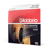 Set de cuerdas Guitarra 80/20 Bronze EJ12 Med Daddario