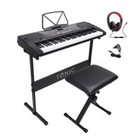 Teclado Musical Piano 61 Notas +Stand+Silla Ton-600