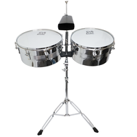 Timbales 13x14xH6.5'' plateada Tumbao