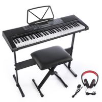 Teclado Musical Piano 61 Notas +Stand+Silla Ton-630