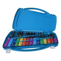 Metalófono Cromático De 25 Tonos Azul All25Bd +  Baqueta adicional