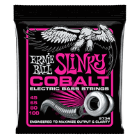 SET DE CUERDAS PARA BAJO ERNIE  BALL SUPER SLINKY COBALT 45 - 100