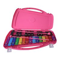 Metalófono Cromático De 25 Tonos Rosado All25Pd + Baqueta adicional