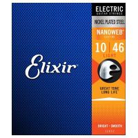 Cuerdas para Guitarra Eléctrica Elixir Nanoweb Light 10-46