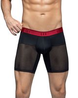 Ropa Interior Masculina Boxer Deportivo 033272N Negro y Rojo