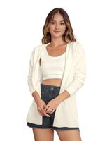 Leonisa Cárdigan largo con capucha J2733 Blanco