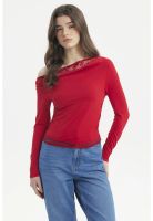Polera Mujer Ajustado Rojo