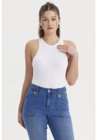 Peto Mujer Musculosa Blanco