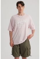 Polera Hombre Texto Frontal Rosa