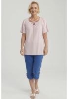 Polera Mujer Detalle Cuello Terracota