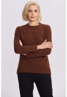 Sweater Mujer Cerrado Café Claro