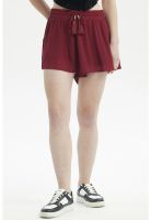 Short Mujer Cordón Delantero Rojo