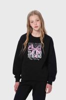 Polerón Niña Básico Negro