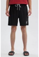 Short De Baño Hombre Liso Negro