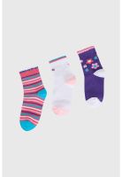 Calcetín De Vestir Niña Tripack Blanco