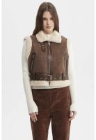 Chaqueta Mujer Aviador Café Oscuro