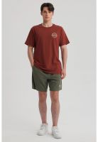 Bermuda Hombre Textura Liso Verde Militar