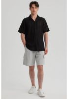 Bermuda Hombre Cargo Gris Melange