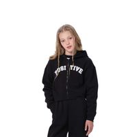 Polerón Niña Print Full Zipper Negro