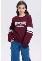 Polerón Niña Print Posicional Burdeo - ll