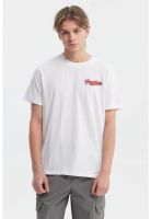 Polera Hombre Regular Fit Print Trasero Blanco