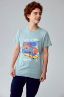 Polera Niño Básica Estampada Aqua - ll