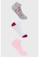 Calceta Deportiva Mujer Tripack Palo Rosa - ll