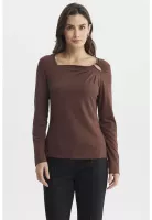 Polera Mujer Slim Café Claro