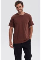 Polera Hombre Básica Con Bolsillo Café Oscuro