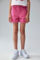 Short Niña Gabardina Básico Fucsia