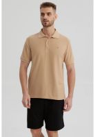 Polera Hombre Piqué Básica Lisa Kaki - ll