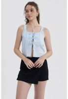 Blusa Mujer Lacitos Celeste