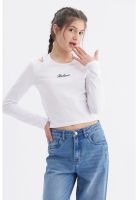 Polera Niña Aberturas Blanco