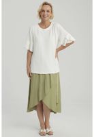 Polera Mujer Detalle Escote Crudo - ll