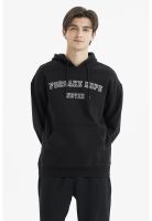 Polerón Hombre Hoodie Print Frontal Negro