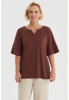 Polera Mujer Textura Café- ll