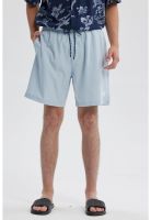 Short De Baño Hombre Liso Celeste
