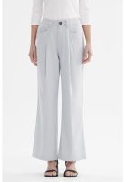 Pantalón Mujer Sastrero Pretina Botón Gris