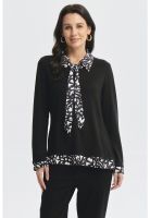 Polera Mujer Aplicación Pañuelo Negro