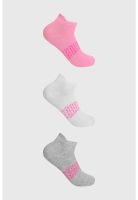 Calceta Deportiva Mujer Tripack Palo Rosa - lll