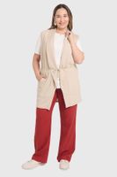 Sweater Mujer Cintura Casual Arena