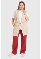 Sweater Mujer Cintura Casual Arena