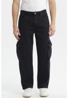 Jeans Hombre Baggy Multicargo Negro
