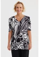 Polera Mujer Print Negro- ll