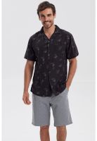 Camisa Hombre Print Negro- ll