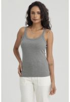 Peto Mujer Rib Pabilo Ancho Gris Melange