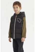 Parka Niño Full Zipper Con Bolsillo Negro